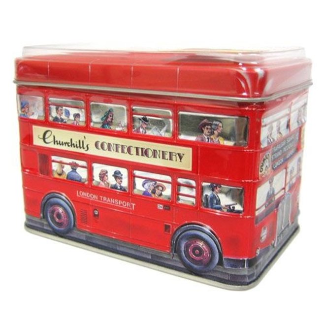 Churchill's Confectionery Double-Decker Bus English Toffees Tin