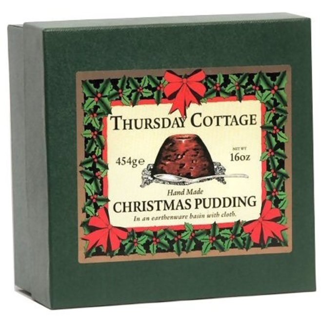 Thursday Cottage Christmas Pudding in Earthenware Basin 454g