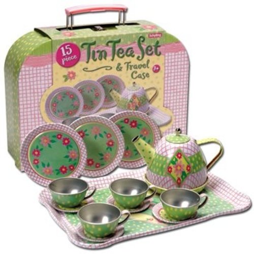 Schylling Childrens Tin Tea Set In Case Schylling Childrens Tin Tea Set In Case