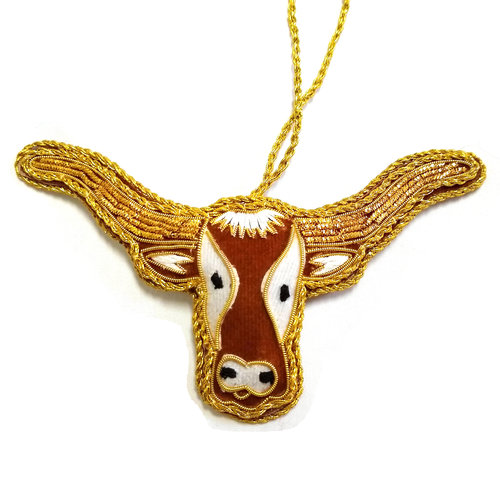 St. Nicolas St. Nicolas Texas Longhorn Head Ornament St. Nicolas St. Nicolas Texas Longhorn Head Ornament
