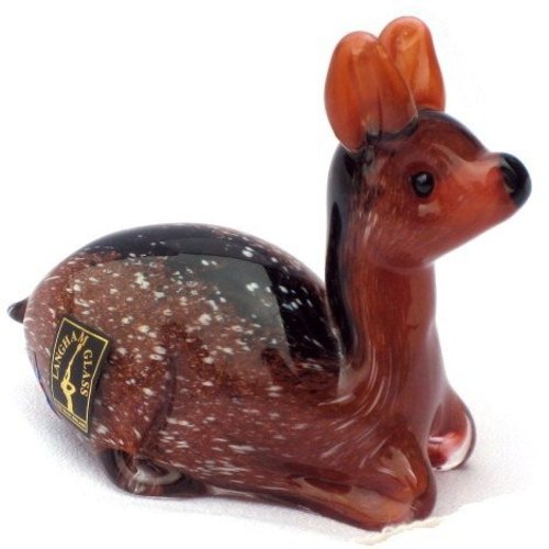 Langham Glass Glass Fawn Resting -Small Langham Glass Glass Fawn Resting -Small