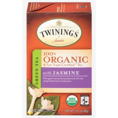 Twinings Twinings Organic Green Tea with Jasmine 20s Twinings Twinings Organic Green Tea with Jasmine 20s