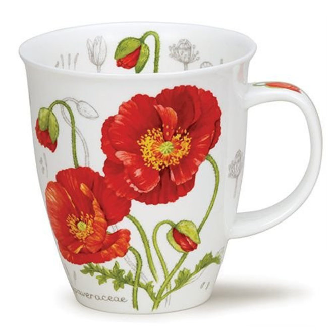 Nevis Botanical Sketch Poppy Mug