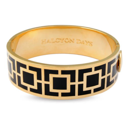 Halcyon Days Halcyon Days Maya Bangle - Black and Gold Halcyon Days Halcyon Days Maya Bangle - Black and Gold