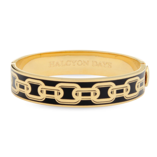 Halcyon Days Halcyon Days Chain Bangle - Black and Gold Halcyon Days Halcyon Days Chain Bangle - Black and Gold