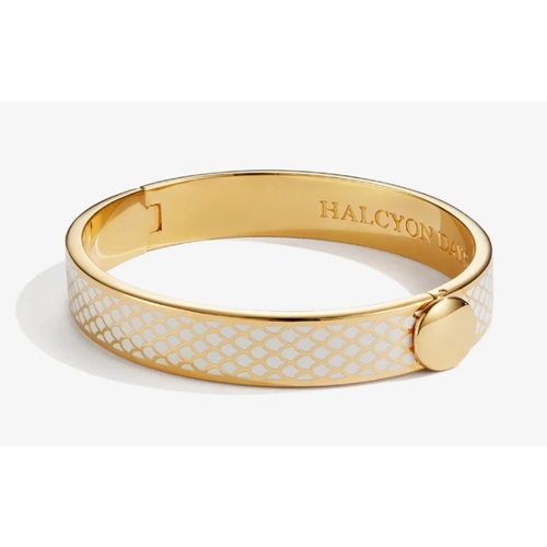 Halcyon Days Salamander Bangle - Cream and Gold Halcyon Days Salamander Bangle - Cream and Gold