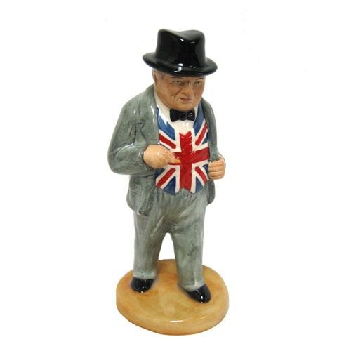 Bairstow Manor Pottery Walking Winston Churchill Statuette Bairstow Manor Pottery Walking Winston Churchill Statuette