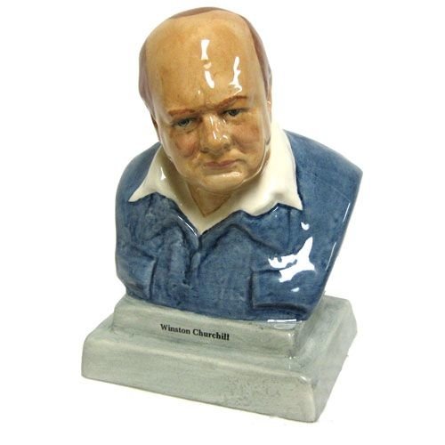 Bairstow Manor Pottery Winston Churchill Bust Bairstow Manor Pottery Winston Churchill Bust