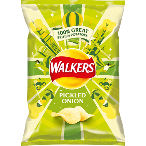 Walker's Walkers Pickled Onion Crisps Walker's Walkers Pickled Onion Crisps