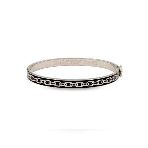 Halcyon Days Halcyon Days Slim Chain Bangle - Black and Gold Halcyon Days Halcyon Days Slim Chain Bangle - Black and Gold