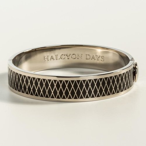 Halcyon Days Parterre Black and Palladium Bangle Halcyon Days Parterre Black and Palladium Bangle
