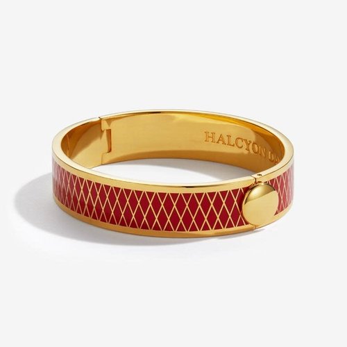 Halcyon Days Parterre Red and Gold Bangle Halcyon Days Parterre Red and Gold Bangle