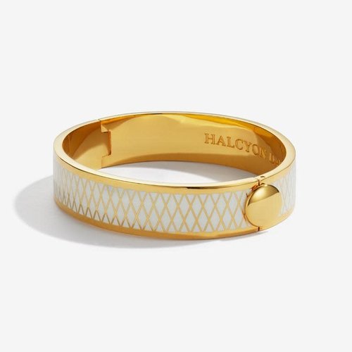 Halcyon Days Parterre Cream and Gold Bangle Halcyon Days Parterre Cream and Gold Bangle