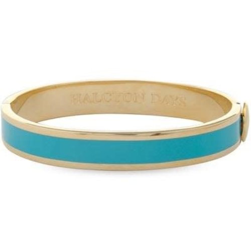 Halcyon Days Halcyon Days Plain Bangle - Turquoise and Gold Halcyon Days Halcyon Days Plain Bangle - Turquoise and Gold