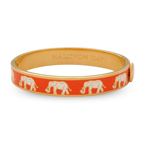Halcyon Days Orange and Gold Elephant Bangle Halcyon Days Orange and Gold Elephant Bangle