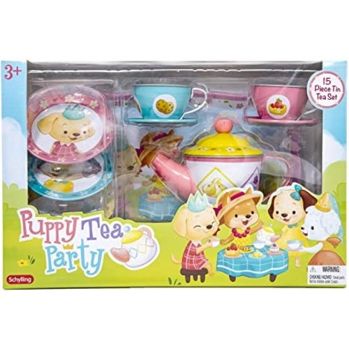 Schylling Puppy Tea Party Tin Tea Set Schylling Puppy Tea Party Tin Tea Set