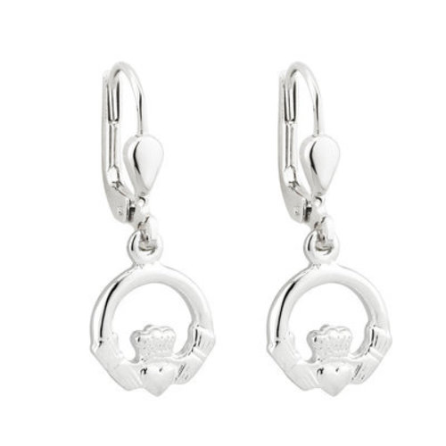 Solvar Solvar Claddagh Heart Sterling Silver Earrings Solvar Solvar Claddagh Heart Sterling Silver Earrings