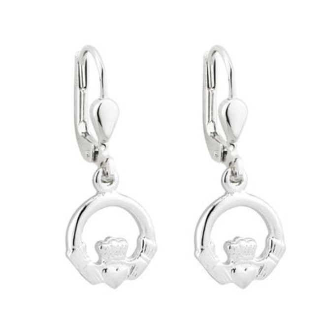 Solvar Claddagh Heart Sterling Silver Earrings