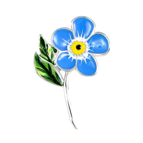 Forget-me-not Brooch on Stem Forget-me-not Brooch on Stem
