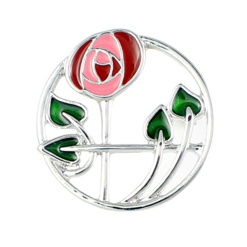 Mackintosh Rose in Circle Brooch Mackintosh Rose in Circle Brooch