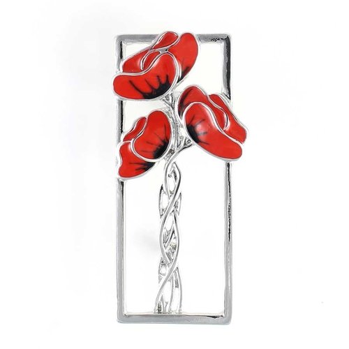 Mackintosh-Style Poppy Brooch Mackintosh-Style Poppy Brooch
