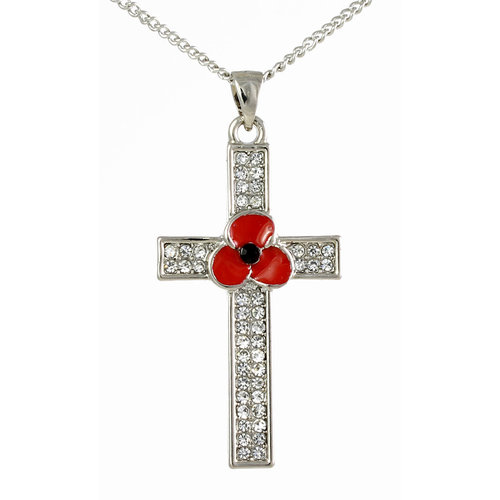 Peace Poppy Cross Pendant Peace Poppy Cross Pendant