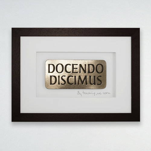 Docendo Discimus Wall Plaque Framed Docendo Discimus Wall Plaque Framed