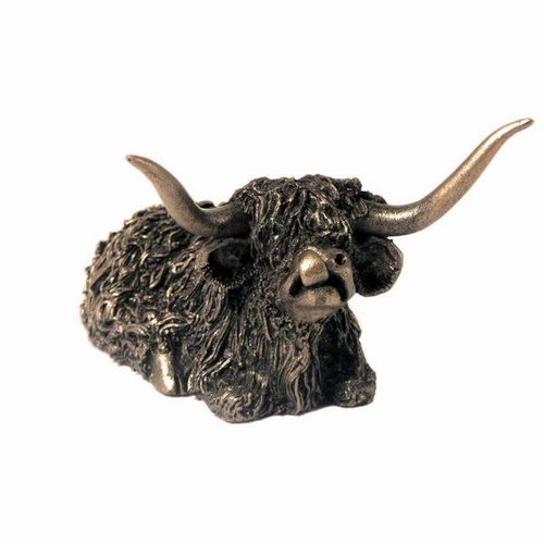 Frith Sculpture Frith Highland Bull Sitting - Small Frith Sculpture Frith Highland Bull Sitting - Small