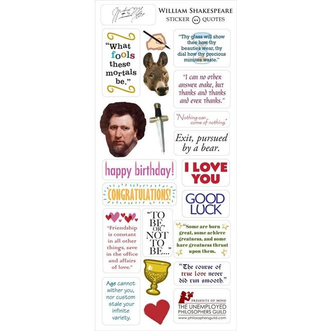 William Shakespeare Quotable Notable Greeting Card
