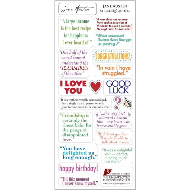 Jane Austen Quotable Notable Greeting Card