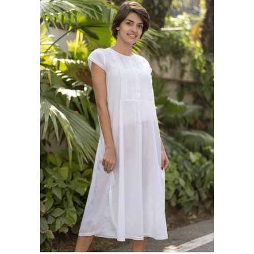 Cambric White Celeste Nighty Cambric White Celeste Nighty