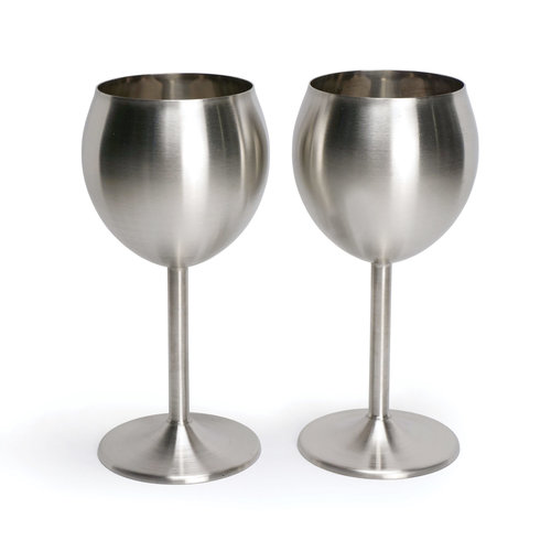 Metal Wine Glass Set of 2 Metal Wine Glass Set of 2