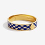 Bee Sparkle Trellis Cobalt & Gold Hinged Bangle