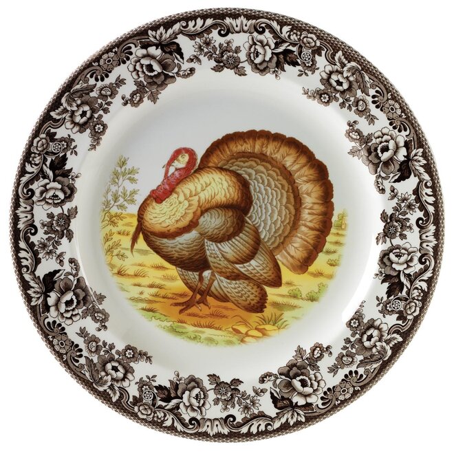 Spode Woodland Round Platter - Turkey 12"