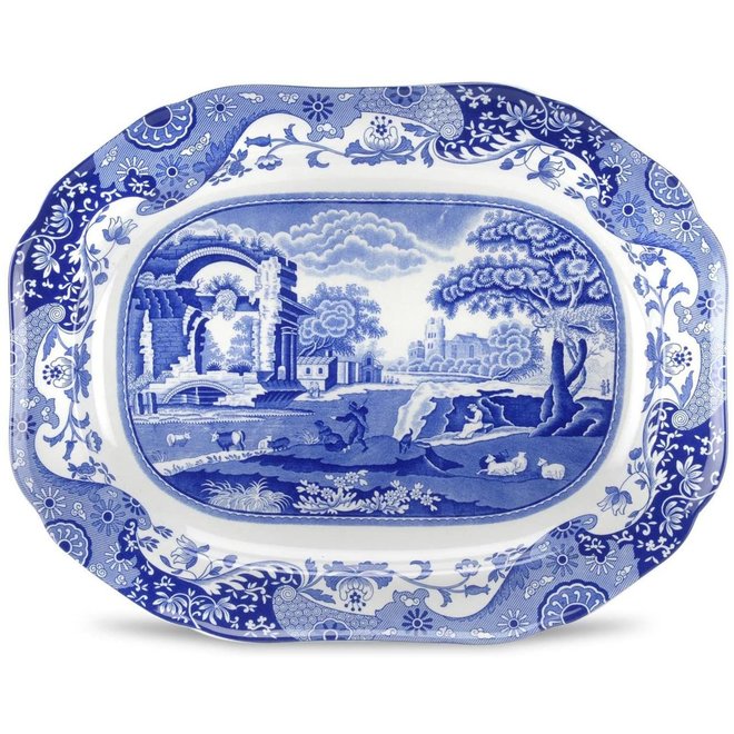 Blue Italian Oval Platter