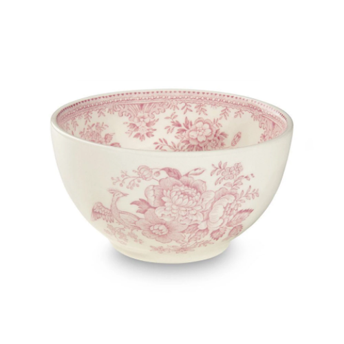 Burleigh Pottery Asiatic Pheasants Pink Large Sugar Bowl Burleigh Pottery Asiatic Pheasants Pink Large Sugar Bowl