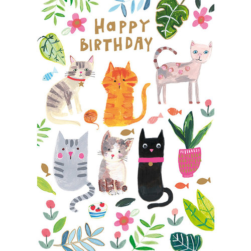 Paper Salad Happy Birthday (Cats) card Paper Salad Happy Birthday (Cats) card