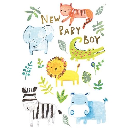 Paper Salad New Baby boy card Paper Salad New Baby boy card