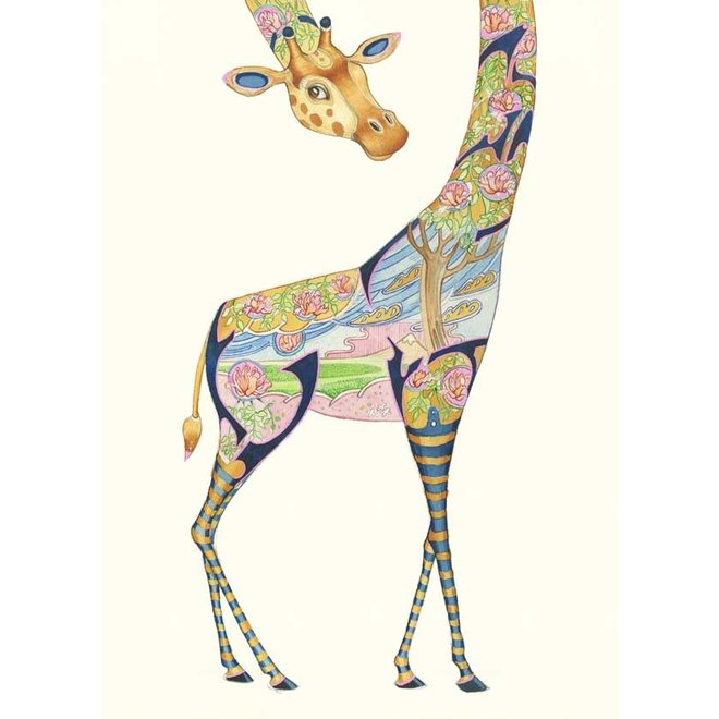 Watercolor Giraffe Greeting Card