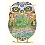Watercolor Owl in the Forest Card