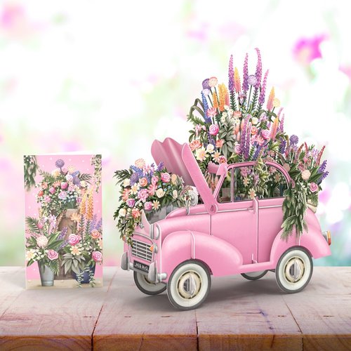 Paper d'Art The Pink Flower Card stand up Card Paper d'Art The Pink Flower Card stand up Card