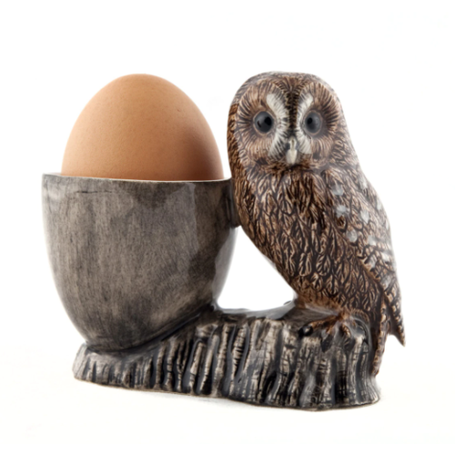 Quail Ceramics Quail Tawny Owl with Egg Cup Quail Ceramics Quail Tawny Owl with Egg Cup