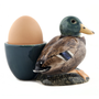 Quail Mallard with Egg Cup
