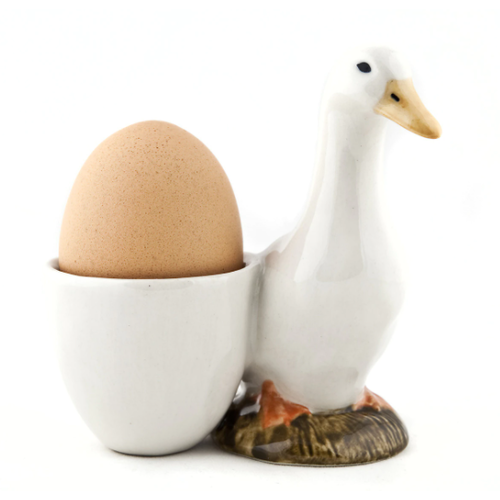 Quail Ceramics Quail Pekin Duck with Egg Cup Quail Ceramics Quail Pekin Duck with Egg Cup