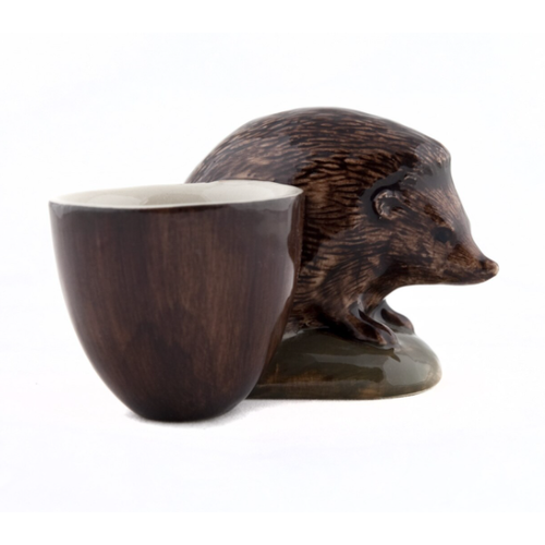 Quail Ceramics Quail Hedgehog with Egg Cup Quail Ceramics Quail Hedgehog with Egg Cup
