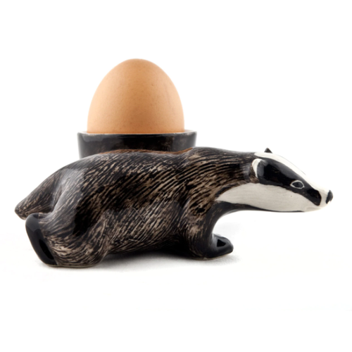 Quail Ceramics Quail Badger with Egg Cup Quail Ceramics Quail Badger with Egg Cup