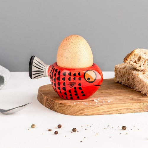Hannah Turner Egg Cup Fish Red Hannah Turner Egg Cup Fish Red