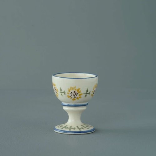 Brixton Pottery Sunflowers Blue Rim Egg Cup Brixton Pottery Sunflowers Blue Rim Egg Cup