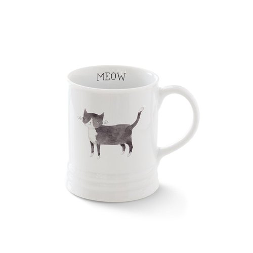 Fringe Studio Pet Shop Black & White Cat Mug Fringe Studio Pet Shop Black & White Cat Mug