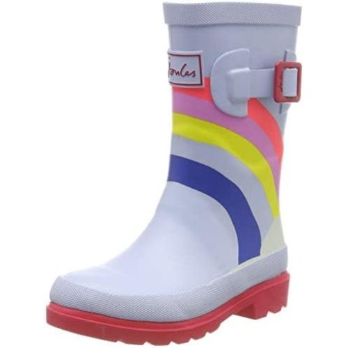 Joules USA Blue Rainbow Print Junior Welly Joules USA Blue Rainbow Print Junior Welly